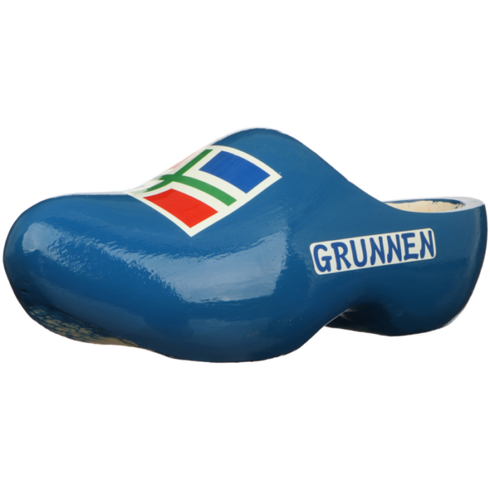 Import Grunnen Houtenklomp Blauw - Afbeelding 3