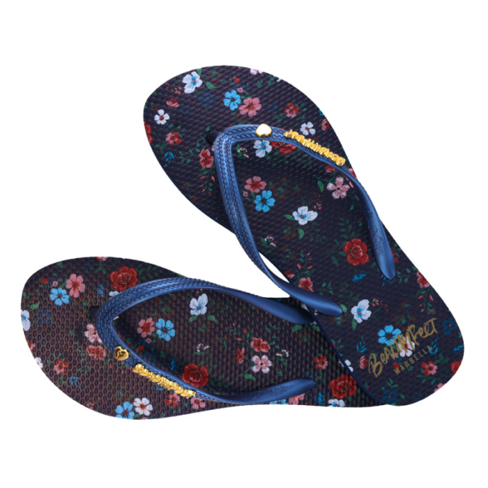 BeachyFeet Dames Teenslippers Flores Azul - Afbeelding 3