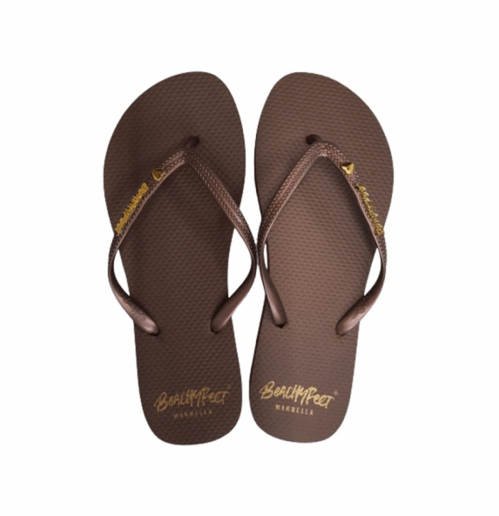BeachyFeet Dames Teenslippers Chocolate