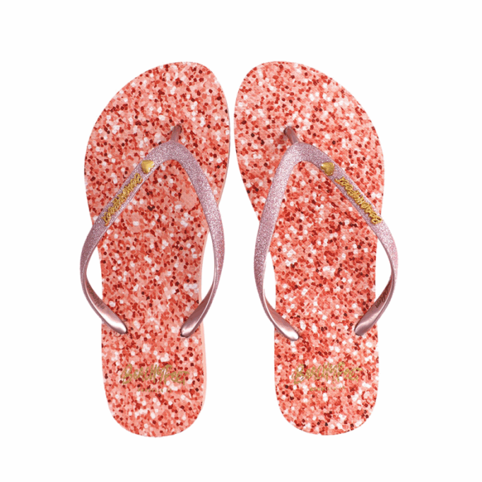 BeachyFeet Dames Teenslippers Rose Shimmer