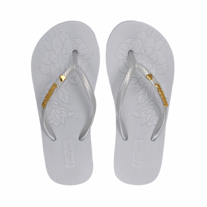 BeachyFeet Dames Flamencos FlipFlop Blanco