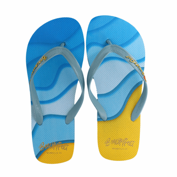 BeachyFeet Heren Teenslippers Waverider Azul Amarillo